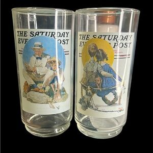 Norman Rockwell Drinking Glasses